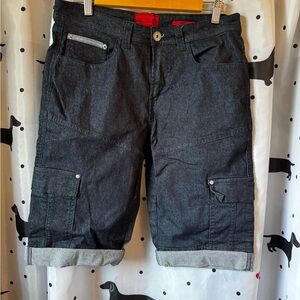 Point Zero dark blue Cargo Shorts Utilitarian Design